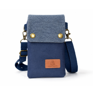 Aaromelia Crossbody Phone Pouch in navy, front view