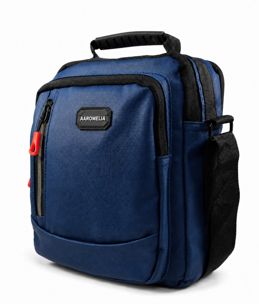 Aaromelia navy multi-compartment travel sling bag
